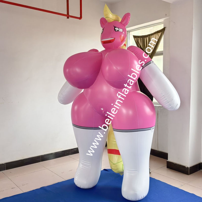 Inflatable pink doll